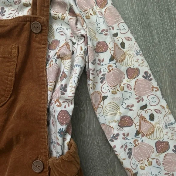 Girls Corduroy Dress Long Sleeve Shirt Fall Thanksgiving Outfit Size 7 - Picture 4 of 4